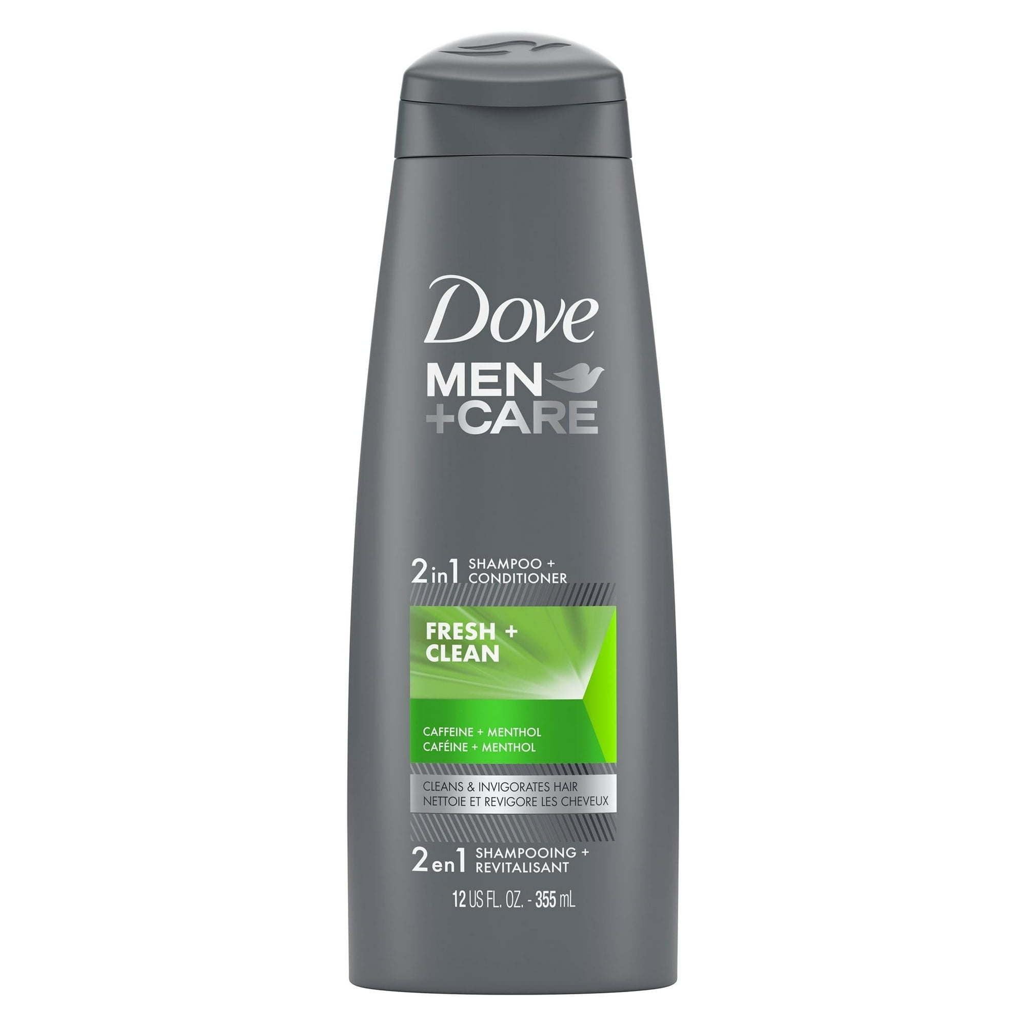 Dove Men+Care Fortifying 2-in-1 Shampoo and Conditioner Fresh & Clean with Caffeine, 12 oz