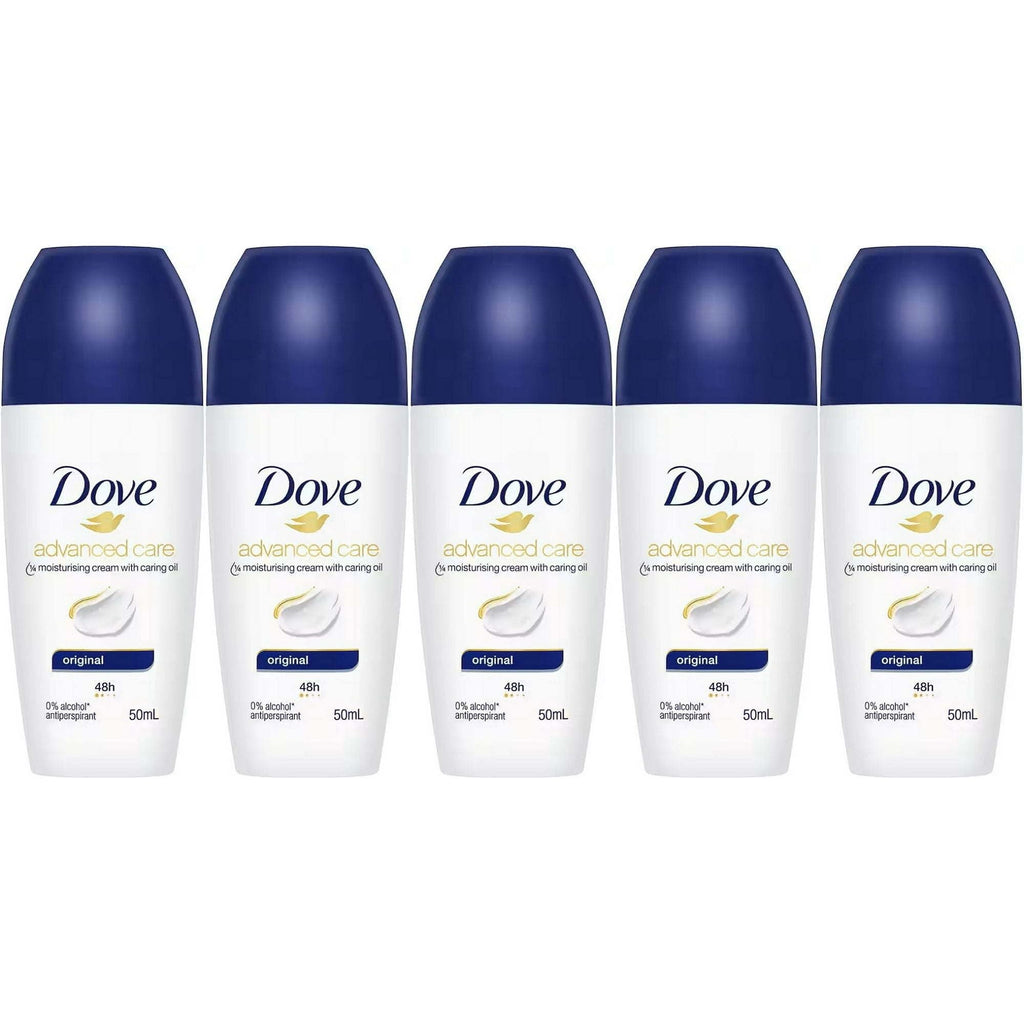 Dove Original Anti-Perspirant Roll-On, 50 Ml / 1.7 Ounce (Pack of 5)