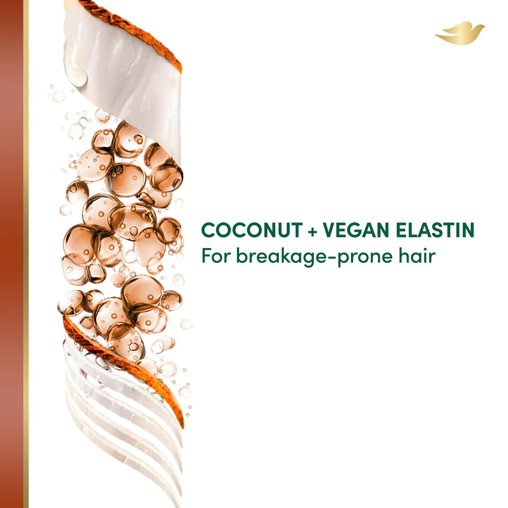 Dove Real Biomimetic Care Resist Daily Shampoo with Vegan Elastin All Hair Types, Coconut, 10 fl oz EasyOptionXY LLC
