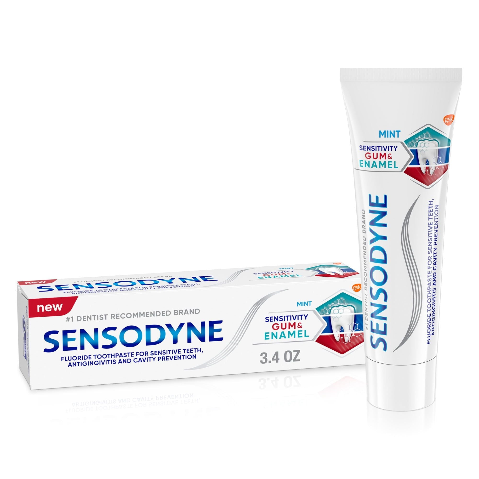 Sensodyne Toothpaste Sensitivity Gum and Enamel Fluoride Toothpaste; Mint Flavor; 3.4 oz