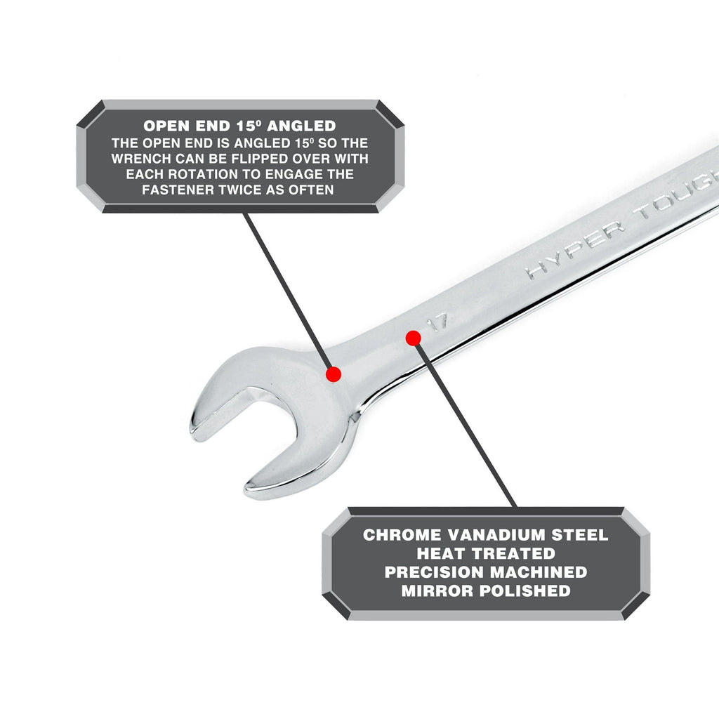 Hyper Tough 22 Pc Combination Wrench Set
