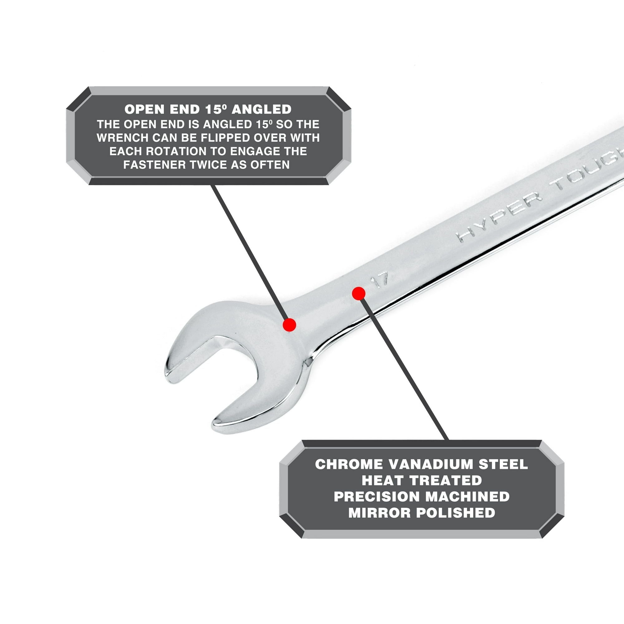 Hyper Tough 22 Pc Combination Wrench Set