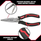 Hyper Tough 6-Inch Long Nose Plier with Ergonomic Comfort Grips,
