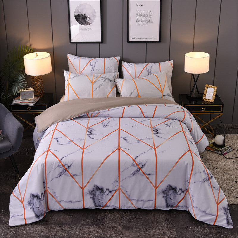 Home textile marbled black and white duvet cover bedding Pi-Mart