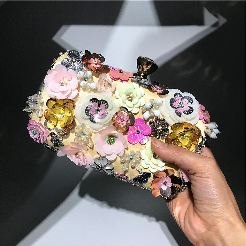 Colorful floral clutch purse evening bag for women formal party handbag SHOMICOBOUTIQUE