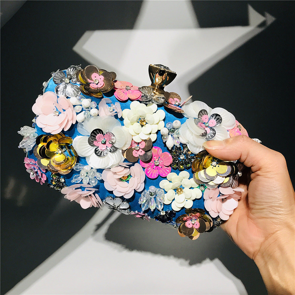 Colorful floral clutch purse evening bag for women formal party handbag SHOMICOBOUTIQUE