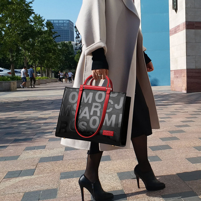 Female Large Capacity Top-Handle Bag Lady's Handbag Casual Tote Girl Messenger Bag Pi-Mart
