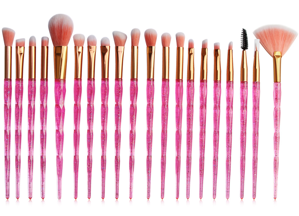Diamond Makeup Brush Set (20 Pcs) Pi-Mart