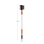 Single double-ended makeup brush and eyelash brush