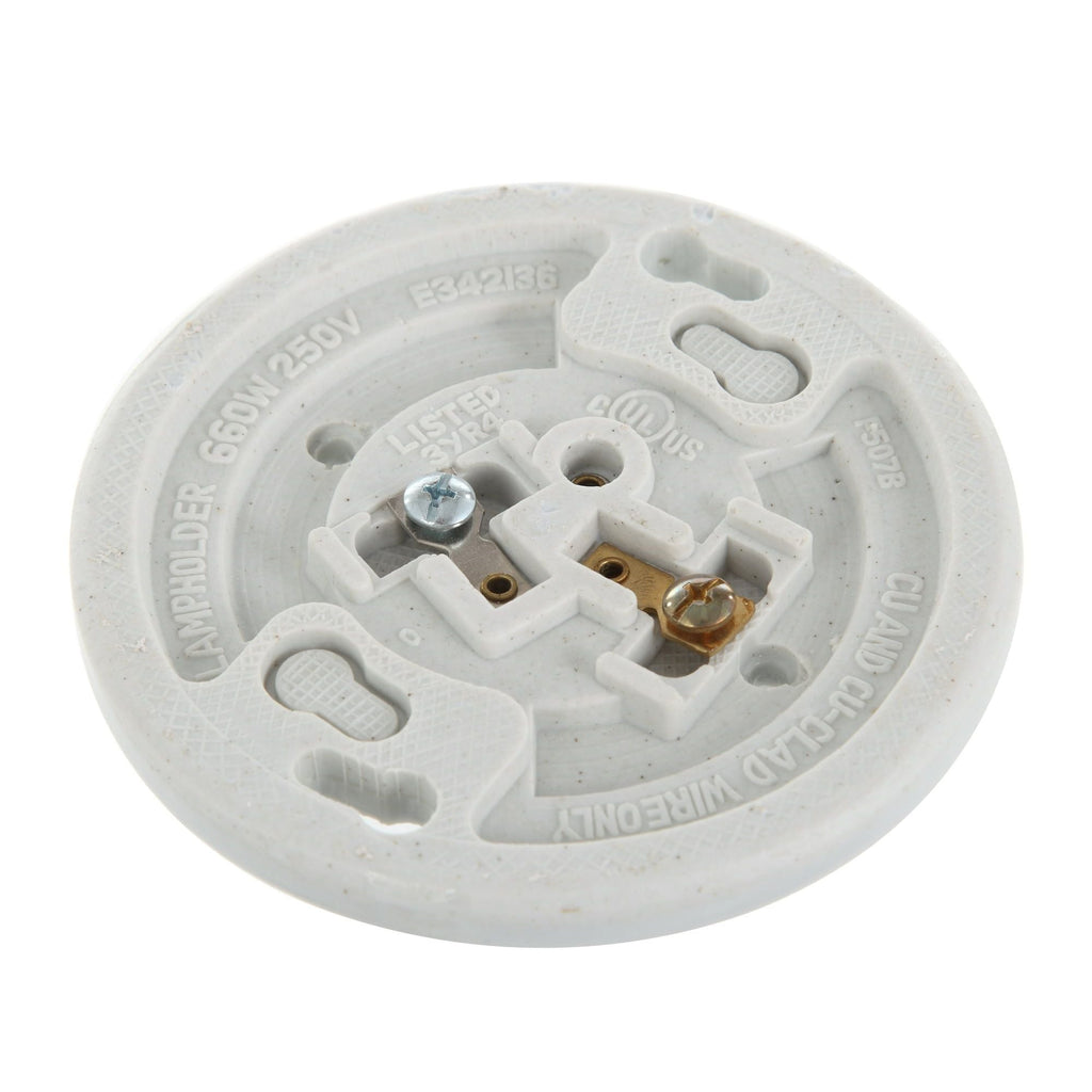 Hyper Tough White Base Porcelain Light Bulb Socket TD35078G, 2.25 in Assembled Product Height, 1-PC EasyOptionXY LLC