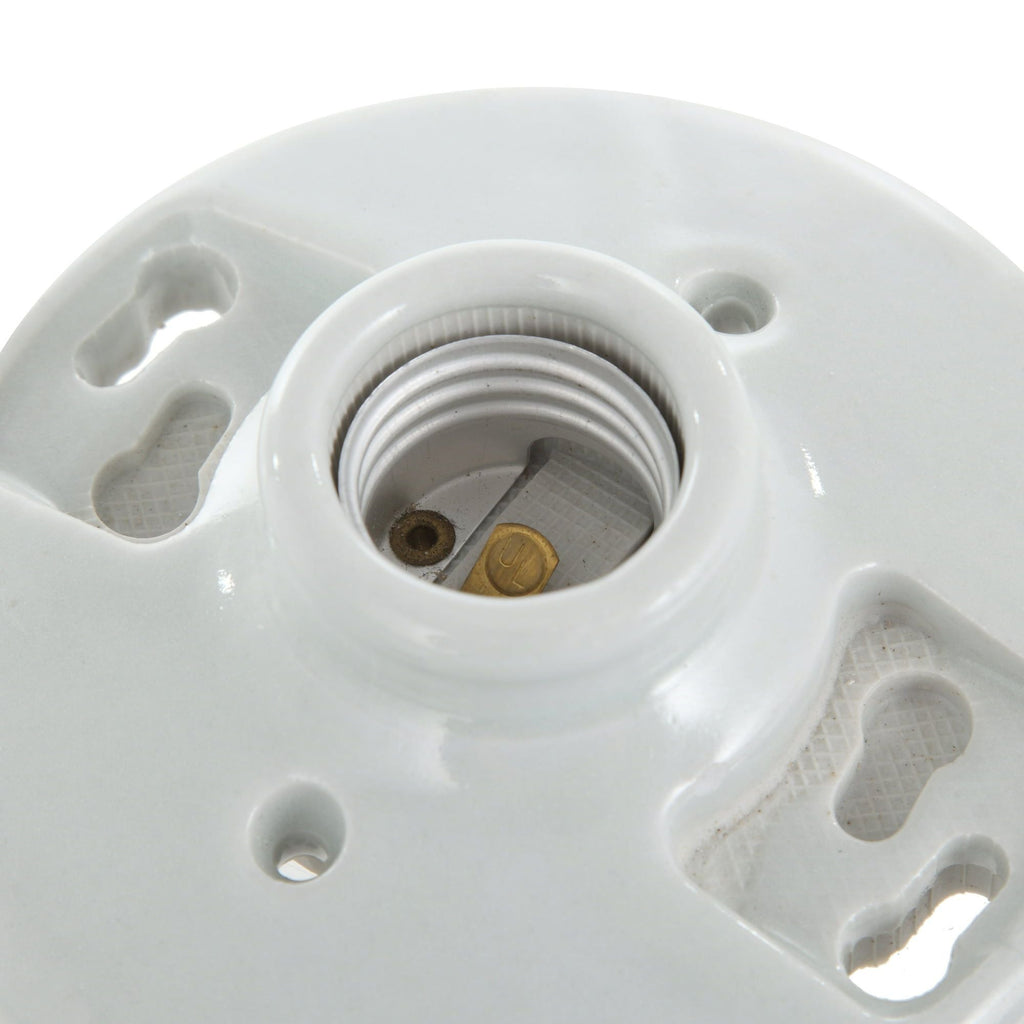 Hyper Tough White Base Porcelain Light Bulb Socket TD35078G, 2.25 in Assembled Product Height, 1-PC EasyOptionXY LLC