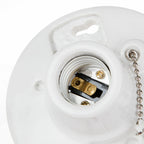 Hyper Tough Pull Chain Traditional Light Bulb Socket Porcelain TD35079G, 2.25" Product Height, 1-PC