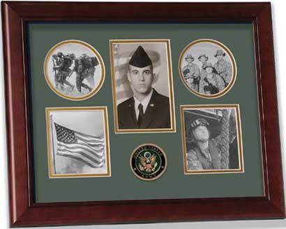 United States Army Medallion 5 Picture Collage Frame with Stars by Flags Connections The Military Gift Store