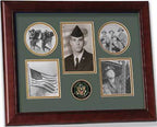 United States Army Medallion 5 Picture Collage Frame with Stars by Flags Connections The Military Gift Store