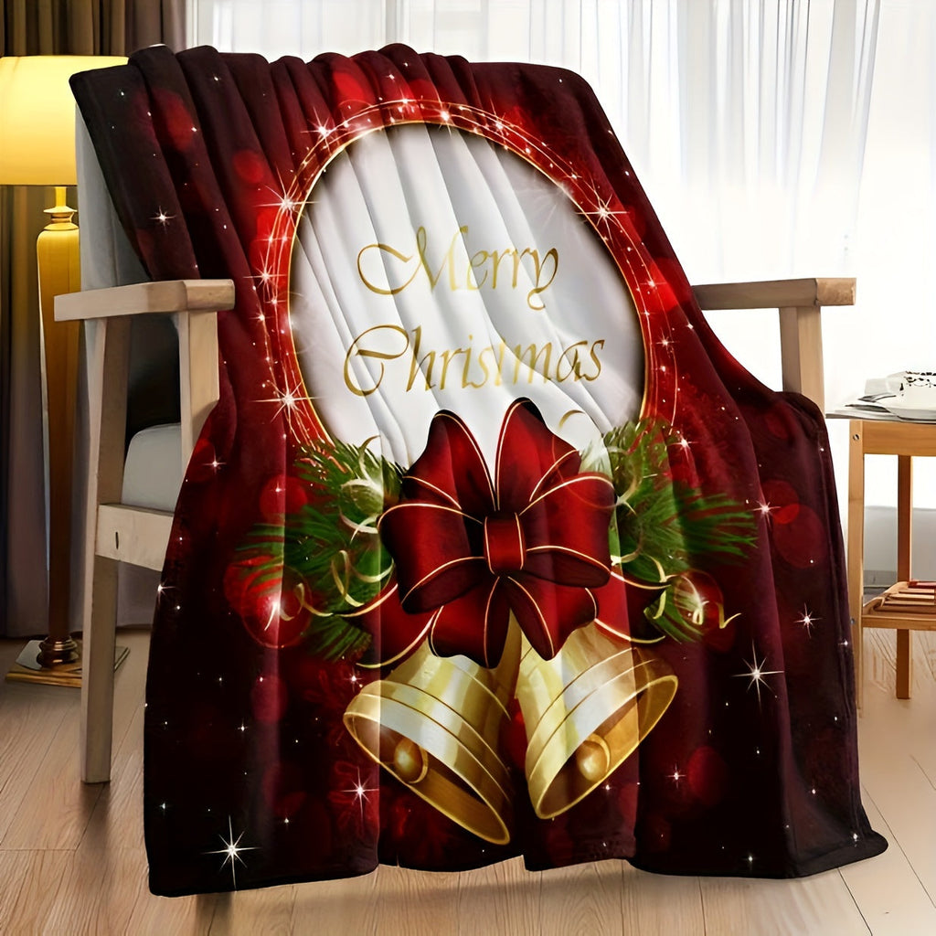 1pc Christmas Throw Blanket - Reindeer and Christmas Trees Printed, Soft, Cozy, Holiday-Themed, Versatile Throw for Couch, Bed, Sofa, Office, Camping, Indoor and Outdoor Use Lootquake LLC