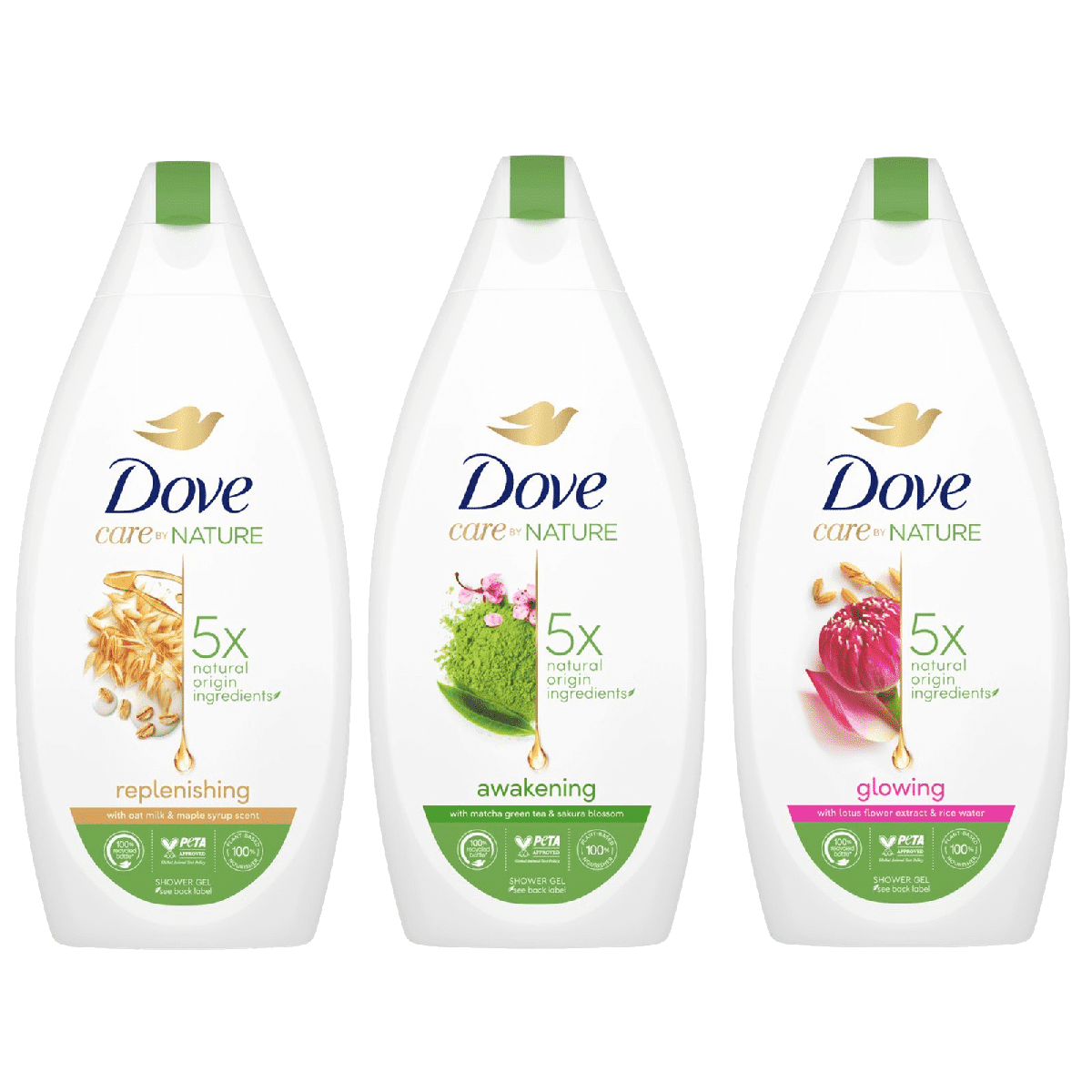 Dove Body Wash Shower 13.5 Oz Flavor:Assorted Size:Pack of 3
