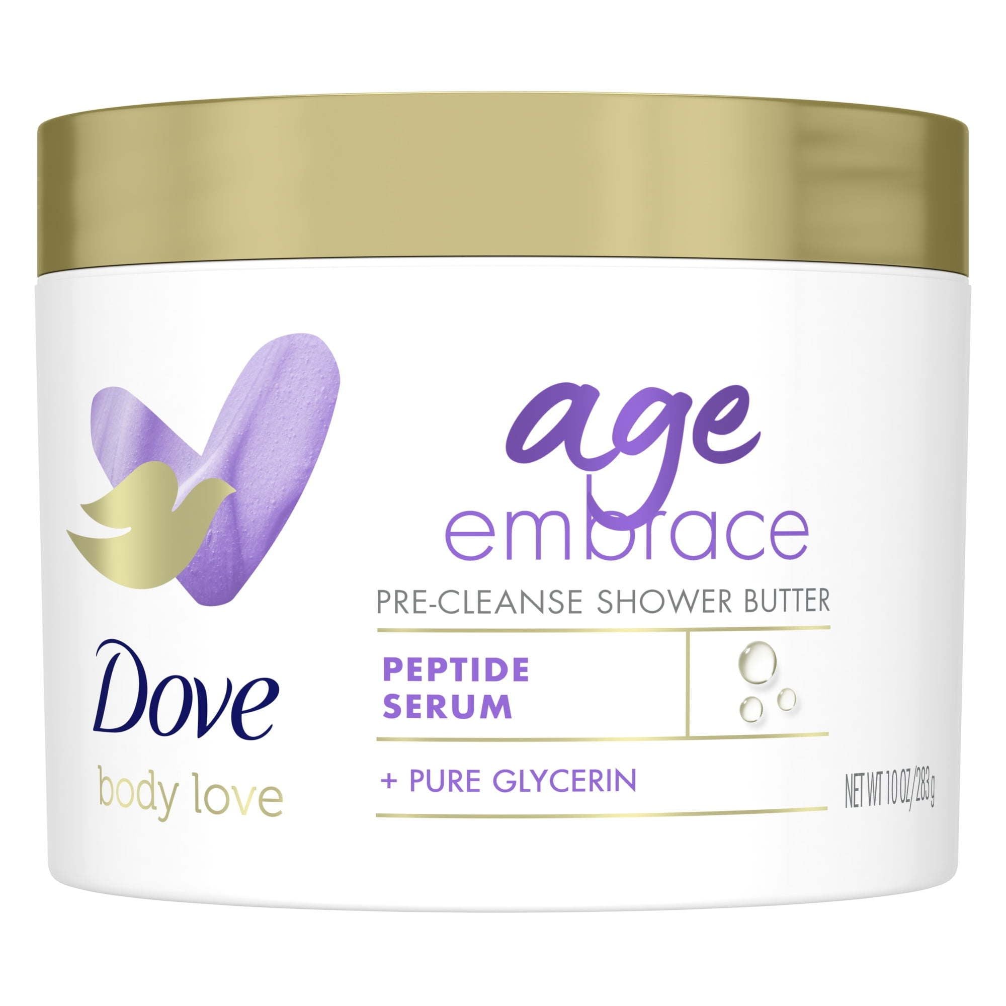 Dove Body Love Age Embrace Pre-Cleanse Shower Butter for Mature & All Skin Type, 10 oz