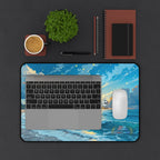 Desk Mat — Ocean Sunset Sailing Beach Scene Mouse Pad Lootquake LLC