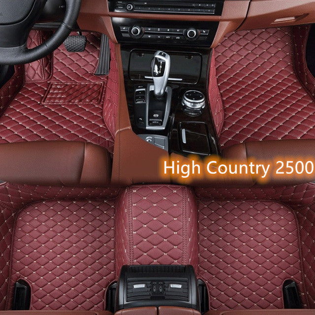 Fully Surrounded Car Leather Floor Mat Pad All Weather Protection Pi-Mart