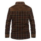 Winter Jacket Men Thicken Warm Fleece Jackets Coats Pure Cotton Plaid Jacket Military Clothes Pi-Mart