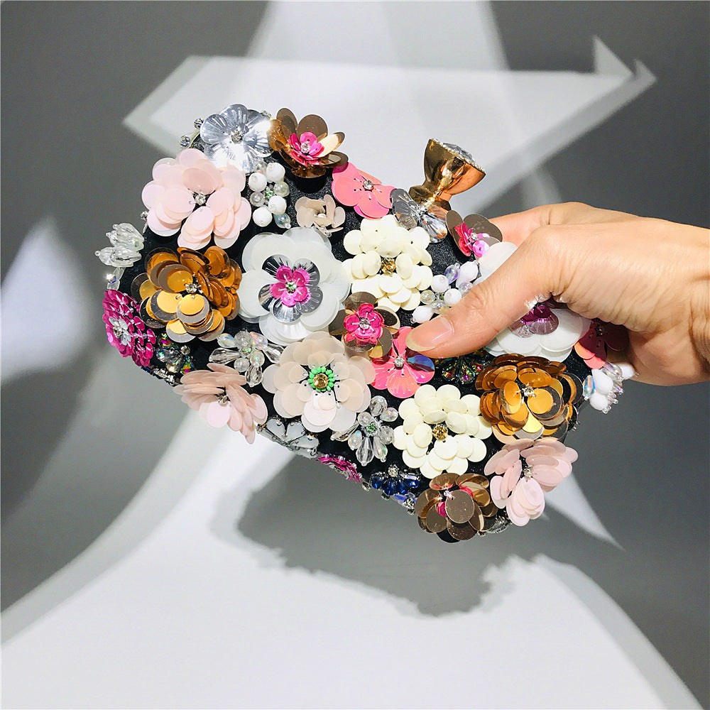 Colorful floral clutch purse evening bag for women formal party handbag SHOMICOBOUTIQUE