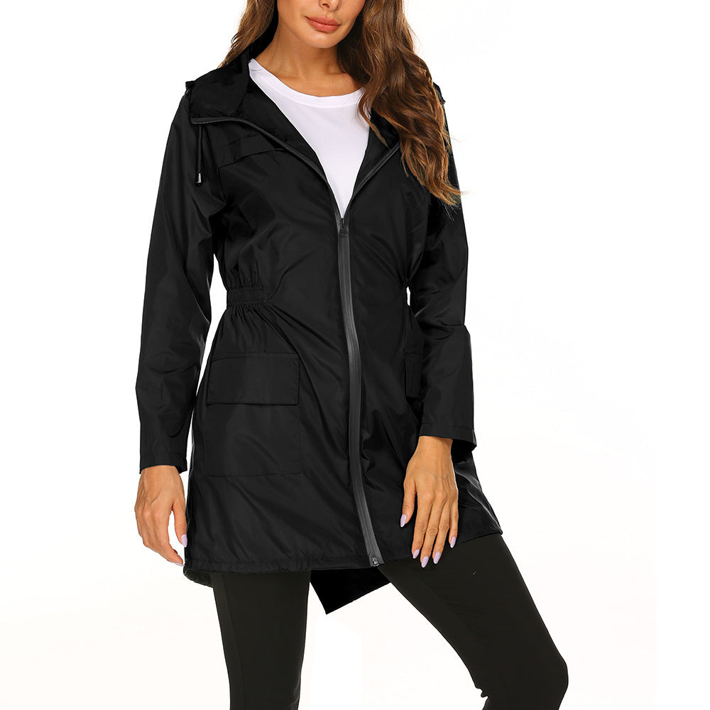 Waterproof Light Raincoat Hooded Windbreaker Mountaineering Jacket Women's Jacket Pi-Mart