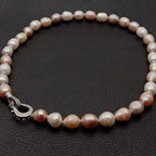Natural Freshwater Thread Pearl Irregular Shaped Necklace Pi-Mart