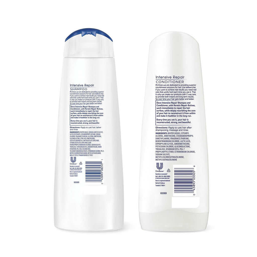 Dove Intensive Repair Nourishing Shampoo and Conditioner Set, 12 oz EasyOptionXY LLC