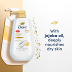 Dove Dryness Relief Long Lasting Gentle Women's Body Wash, Jojoba Oil All Skin, 30.6 fl oz
