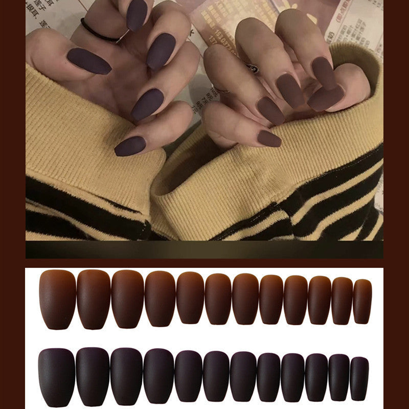 Frosted ballet fake nails Pi-Mart