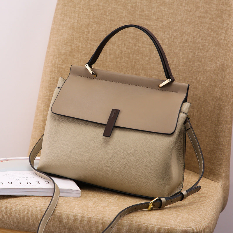 Trend large-capacity purse genuine leather shoulder bag tote crossbody - SJB-DIAMOND ELITES