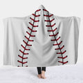 1pc Baseball Hooded Blanket Thick Nap Wearable Blanket Magic Blanket Hooded Cape Cozy Warm Soft Blanket For Sofa Office Bed And Travelling Lootquake LLC