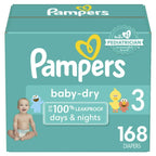 Pampers Baby-Dry Extra Protection Diapers Enormous Packs Size 3, 168 Count EasyOptionXY LLC