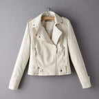 Short PU motorcycle leather jacket Pi-Mart