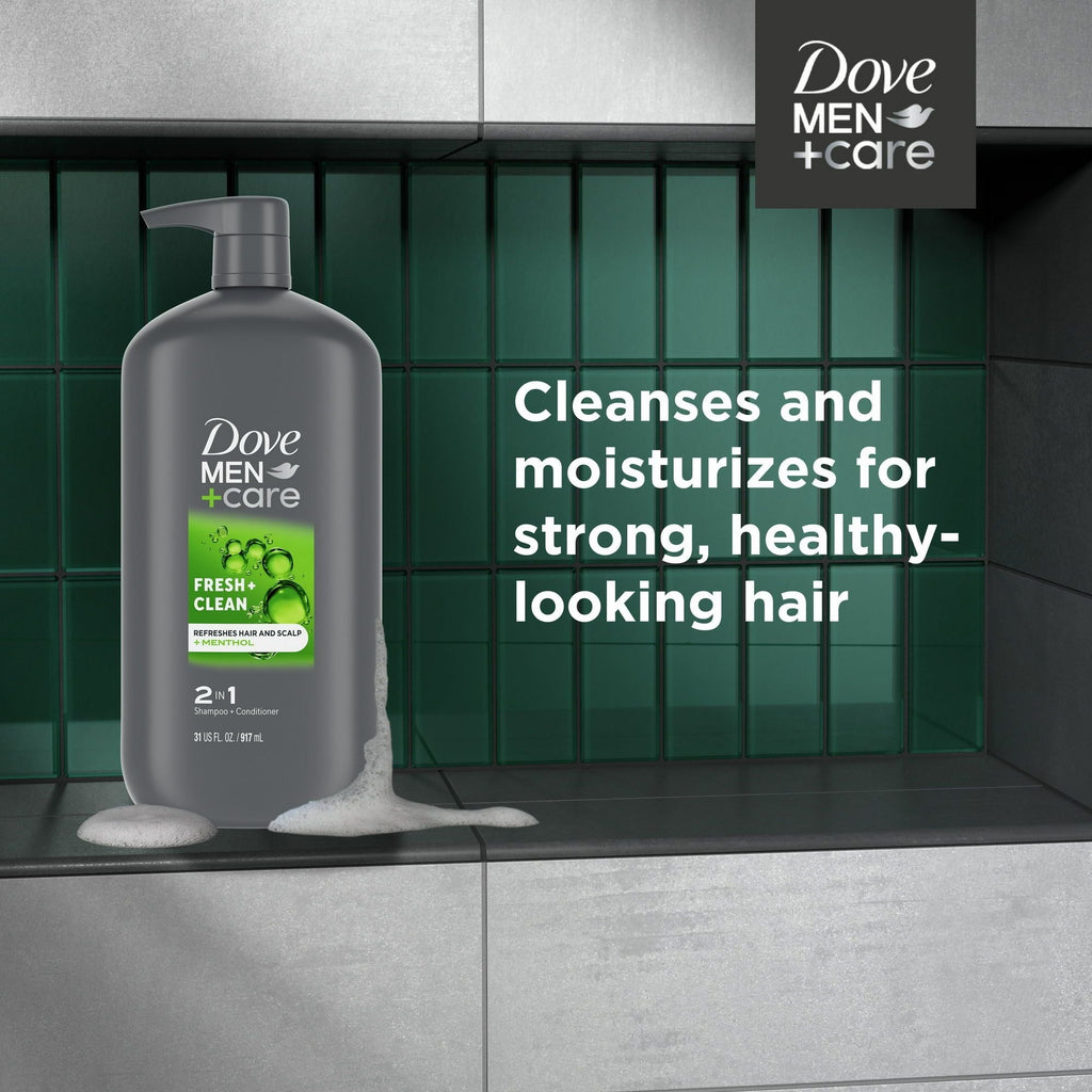 Dove Men+Care Daily 2-in-1 Shampoo and Conditioner Fresh & Clean, 31 oz