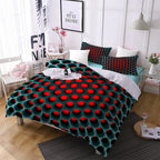 Home textile three-piece honeycomb duvet cover Pi-Mart