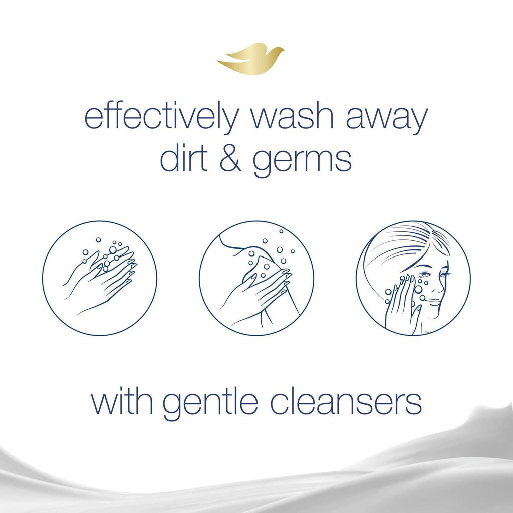 Dove Moisturizing Gentle Beauty Bar Soap for All Skin Type, Shea Butter & Vanilla, 3.75 oz (4 Bars)