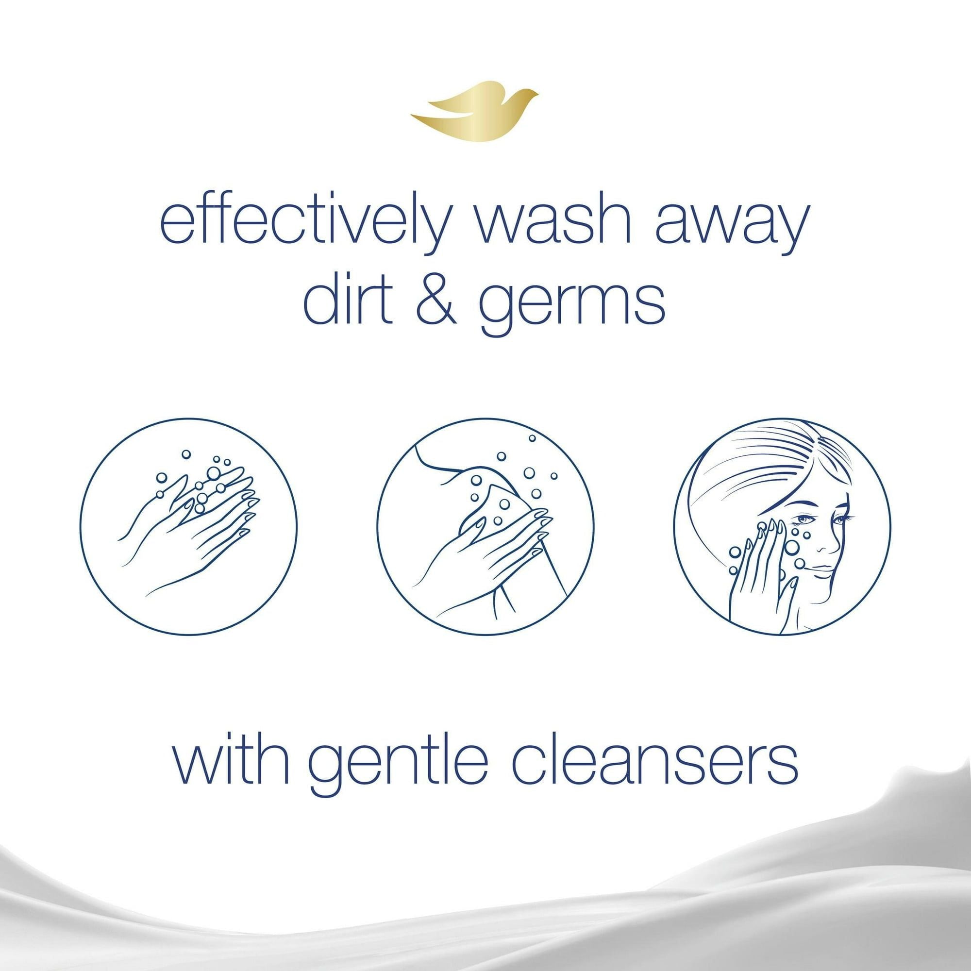 Dove Moisturizing Gentle Beauty Bar Soap for All Skin Type, Shea Butter & Vanilla, 3.75 oz (4 Bars)
