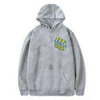 Lemon printed Euramerican velvet hoodie Pi-Mart