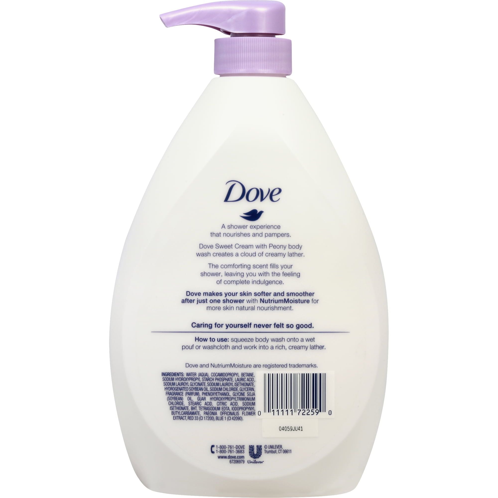 Dove Purely Pampering Sweet Cream with Peony Body Wash, 34 Ounce