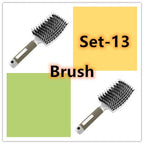 Hairbrush Anti Klit Brushy Haarborstel Women Detangler Hair Brush Bristle Nylon Scalp Massage  Teaser Hair Brush Comb Pi-Mart