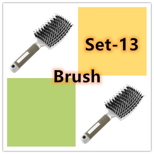 Hairbrush Anti Klit Brushy Haarborstel Women Detangler Hair Brush Bristle Nylon Scalp Massage  Teaser Hair Brush Comb Pi-Mart