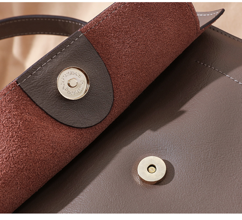 2025 S/S Genuine leather fashion messenger bag retro large capacity single shoulder handbag tote crossbody - SJB-DIAMOND ELITES