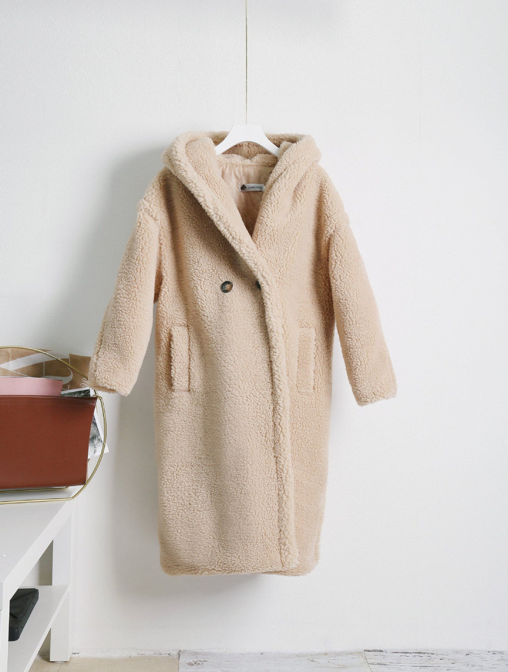 Teddy bear cashmere coat women Pi-Mart