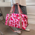 Women Travel Duffel Bag Cow Pattern Handbag Fitness Sports Shoulder Bags Pi-Mart
