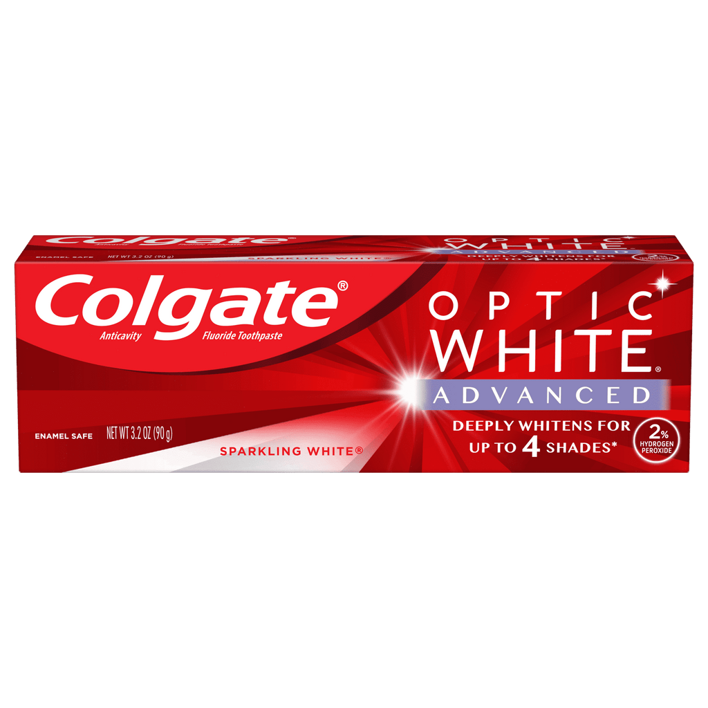 Colgate Optic White Advanced Teeth Whitening Toothpaste; Sparkling White; 3.2 oz