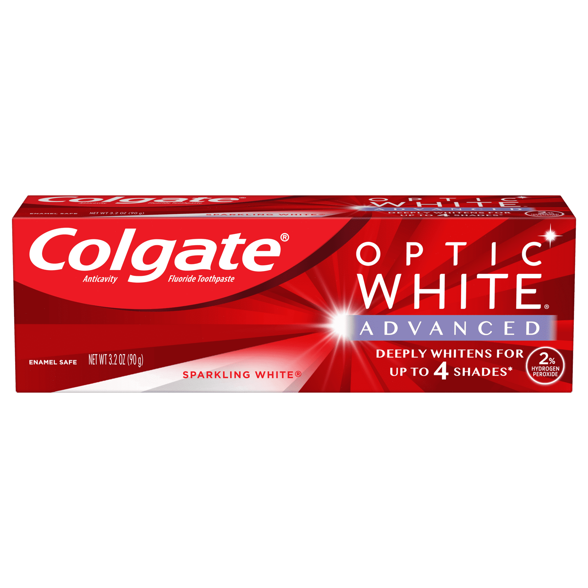 Colgate Optic White Advanced Teeth Whitening Toothpaste; Sparkling White; 3.2 oz