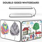 Nicpro Dry Erase Whiteboard A3, Magnetic Double Sided 30 x 42 cm White Board with Black Border, Including 8 Water-Based Pens and 1 Eraser