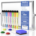 Nicpro Dry Erase Whiteboard A3, 40 x 30 cm Double Sided Small Magnetic Desktop Whiteboard with Stand, 8 Pens, 1 Eraser,4 Magnet, Portable Whiteboard Easel
