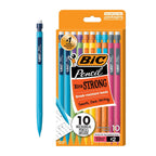 BIC Xtra-Strong Mechanical Lead Pencil, Colorful Barrel, Thick Point (0.9mm), 10 Count EasyOptionXY LLC